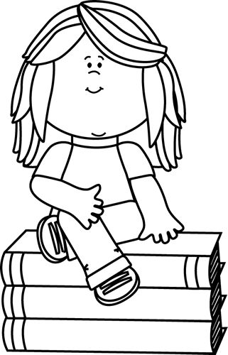 library clipart black and white