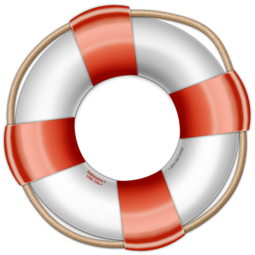 Lifesaver buoy isolated on wh