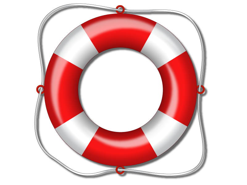 Lifesaver buoy isolated on wh
