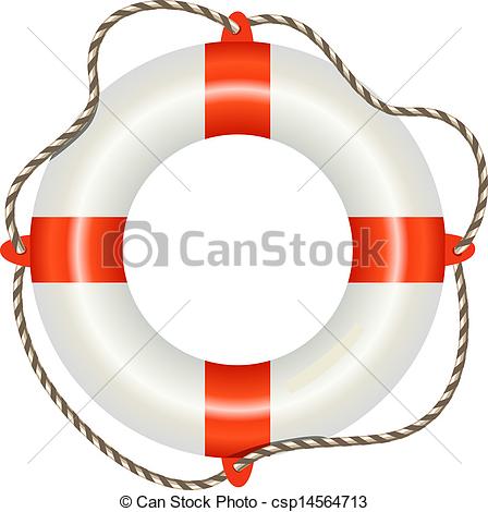 Lifesaver buoy isolated on wh - Lifesaver Clipart