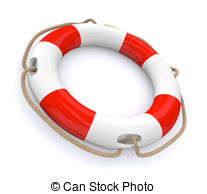 ... lifesaver - closeup of a lifesaver, red and white (3d... ...