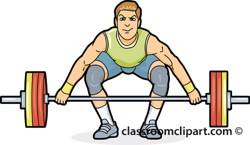 Lifting Weights Clipart - Weightlifter Clipart