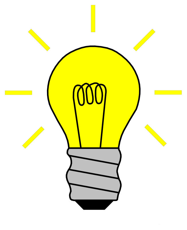thinking light bulb clip art