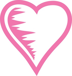 light pink heart clipart