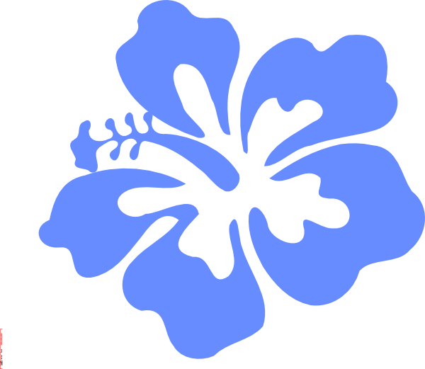 Light Blue Hibiscus Flower Clip Art At Clker Com Vector Clip Art