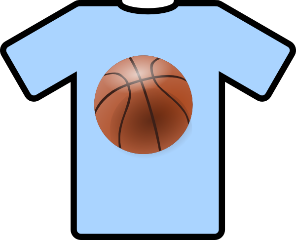Light Blue Shirt Basketball clip art - vector clip art online