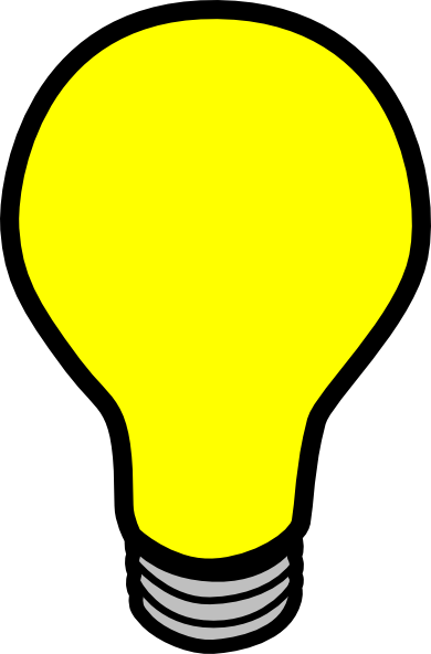 Clipart light bulb lit clipar