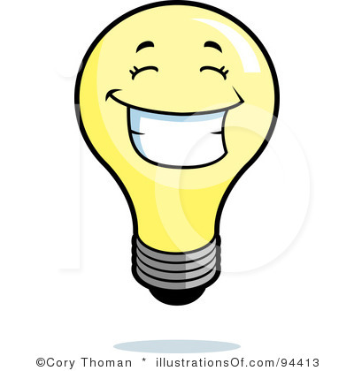 Thinking light bulb clip art 
