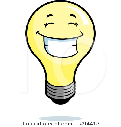 Clipart light bulb lit