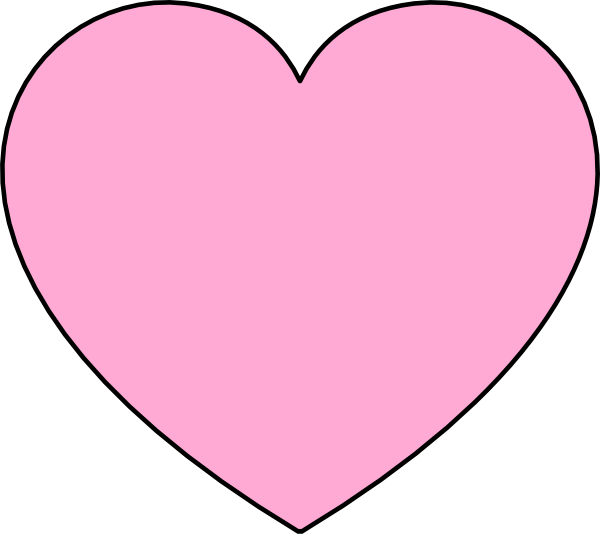 Light Pink Heart Clip Art At Clker Com Vector Clip Art Online