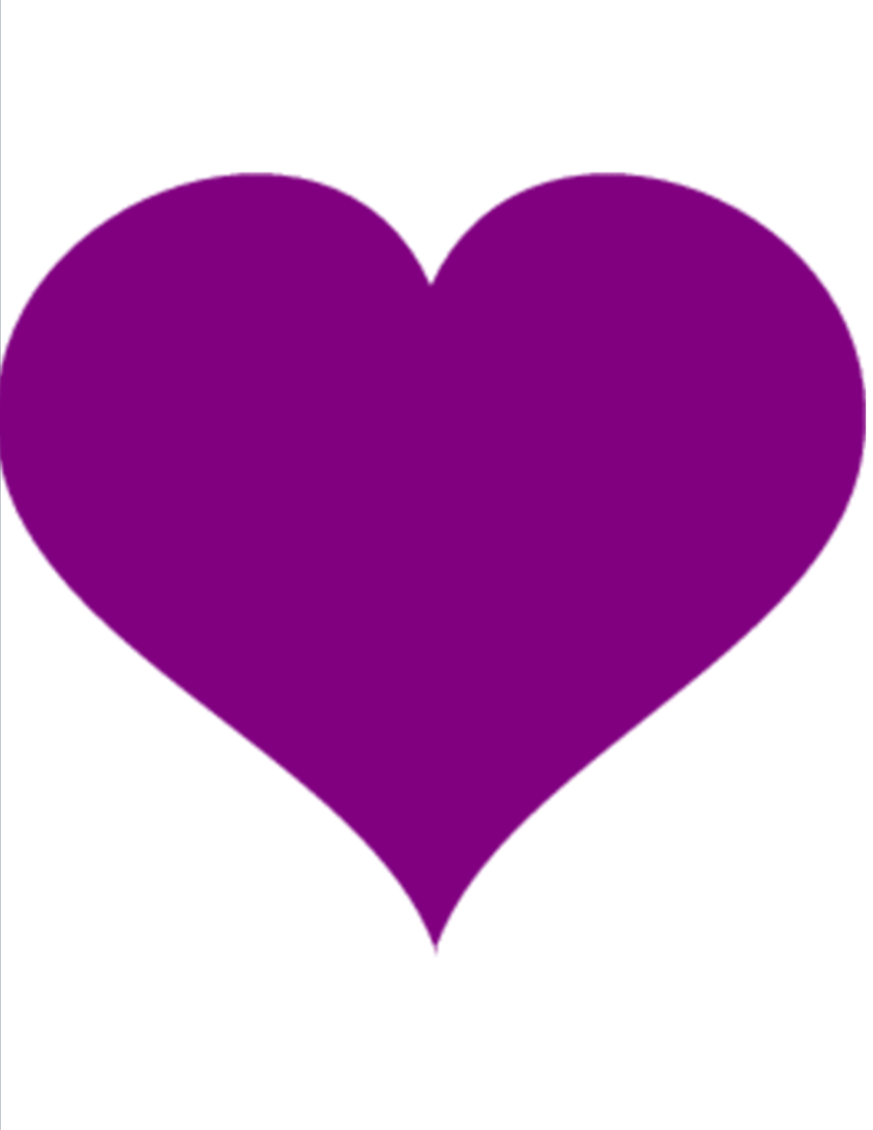 Light Purple Heart Clipart Cl - Purple Heart Clip Art
