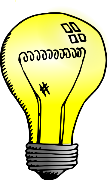 Cartoon Light Bulb Clipart #1