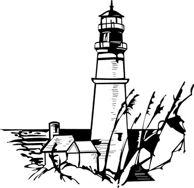 Lighthouse Clipart Black And  - Lighthouse Clip Art
