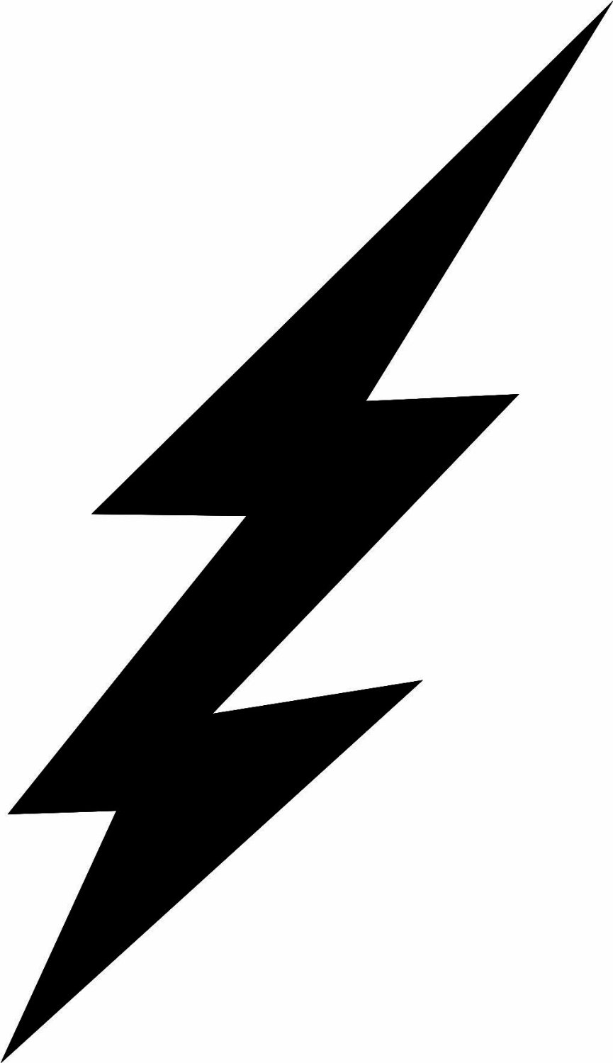 Lightning bolt stencil clipar
