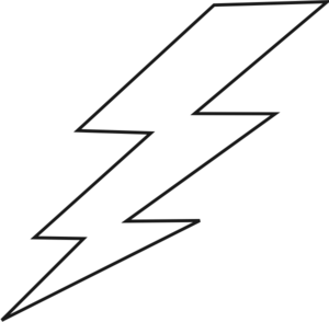 Zeus lightning bolt clipart