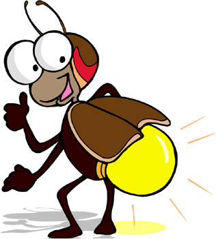 Adorable cartoon firefly wavi