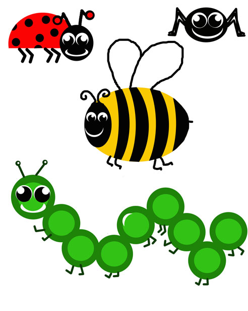 Spring Bugs Clipart #1 .