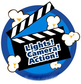 Cartoon movie camera; Lights 