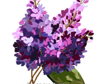 Purple Lilac Heart PNG Pictur