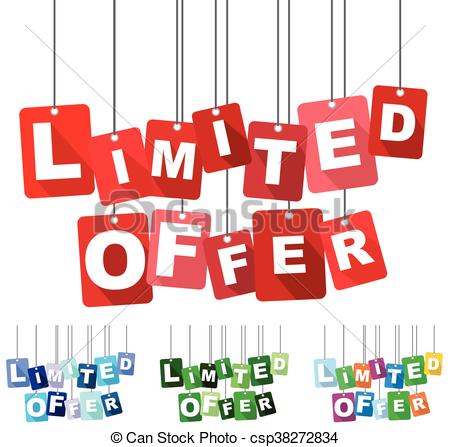 Limited Offer, Red Vector Limited Offer, Flat Vector Limited Offer,  Background Limited Offer
