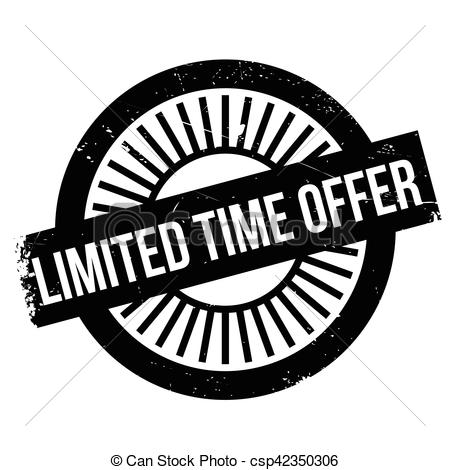 Limited time offer stamp. grunge design with dust scratches. effects can be  easily removed for a clean, crisp look. color is easily changed.