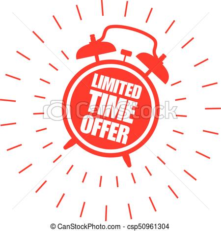 Limited time offer sticker with alarm clock - csp50961304