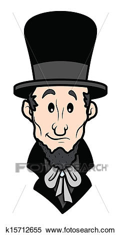 Abraham Lincoln Cartoon Character Vector Illustration