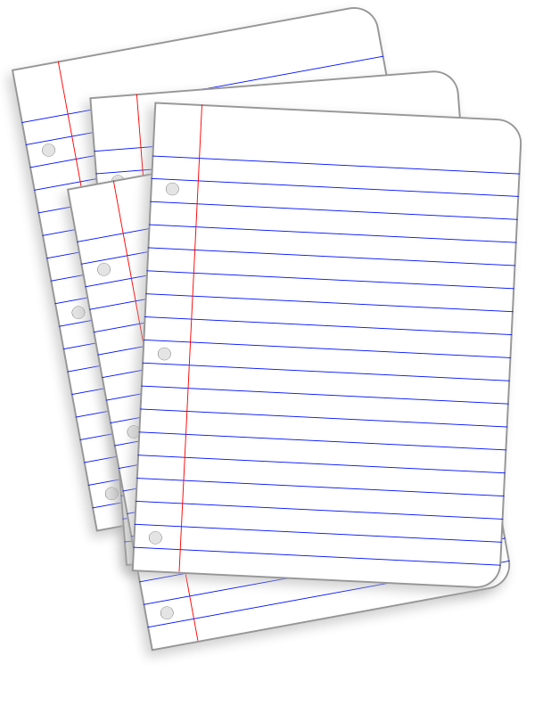 Ruled paper Notebook Clip art - Lined Paper Clipart