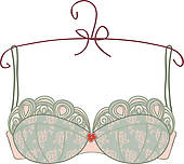 Lingerie u0026middot; Vintage bra on white background