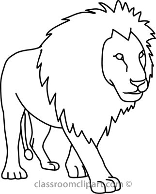 Lion Clip Art Black and White