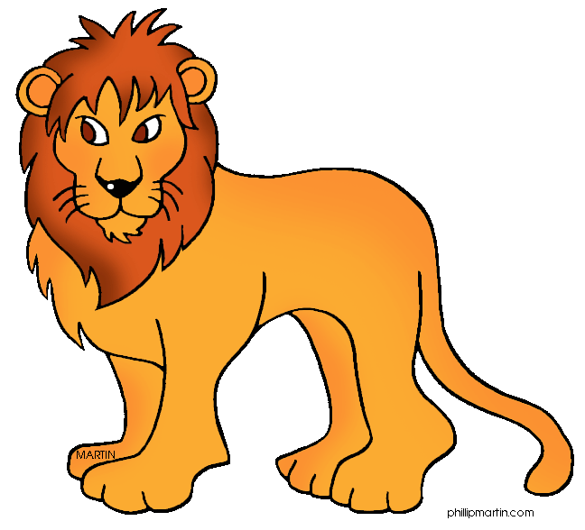 Cartoon style big eyes lion c