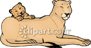 Lion and Lioness Clip Art - Lioness Clipart