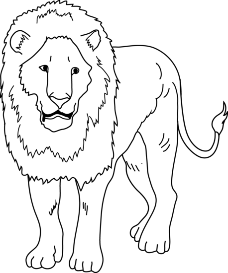 Cute Lion Clipart Black And .