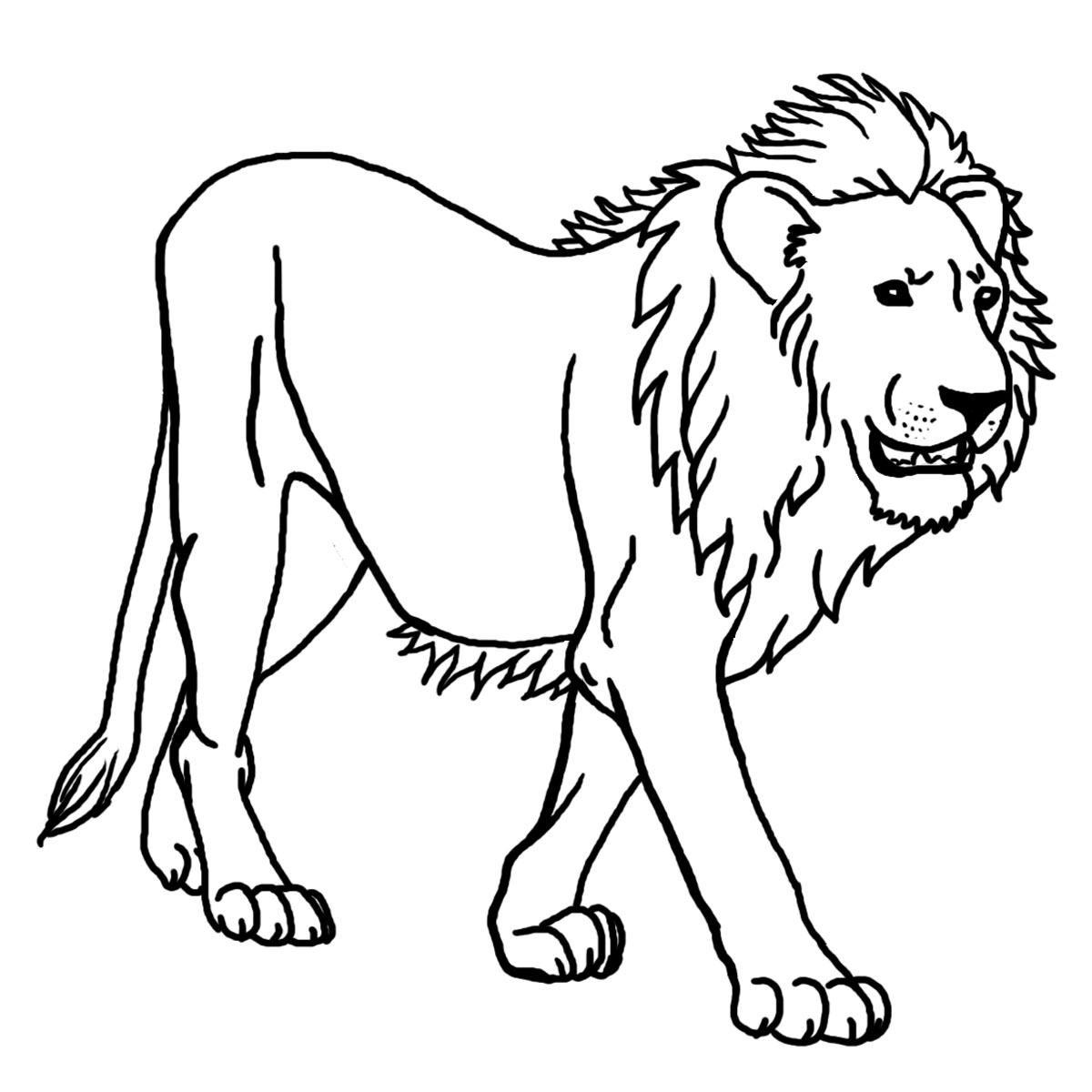 Lion Clipart Black and White