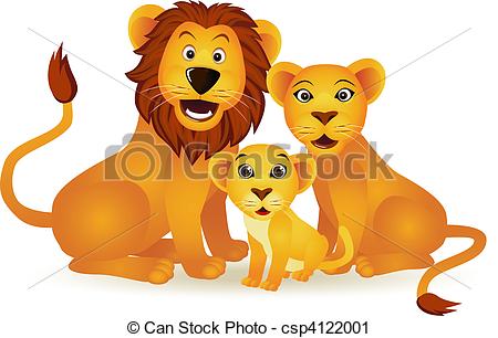 Lion family Clipartby ...