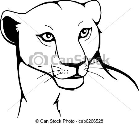 Wild Lioness Clipart