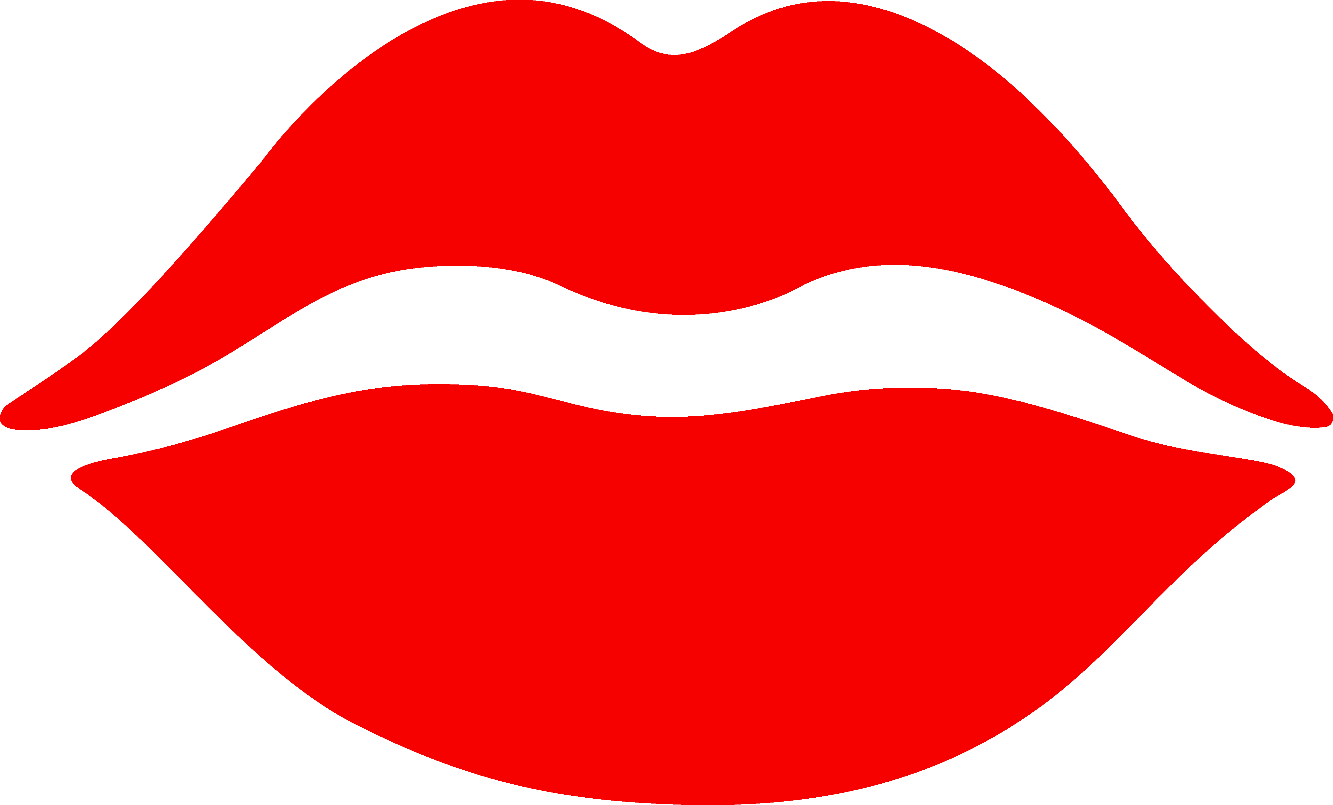 Red Lips with Heart PNG Clipa