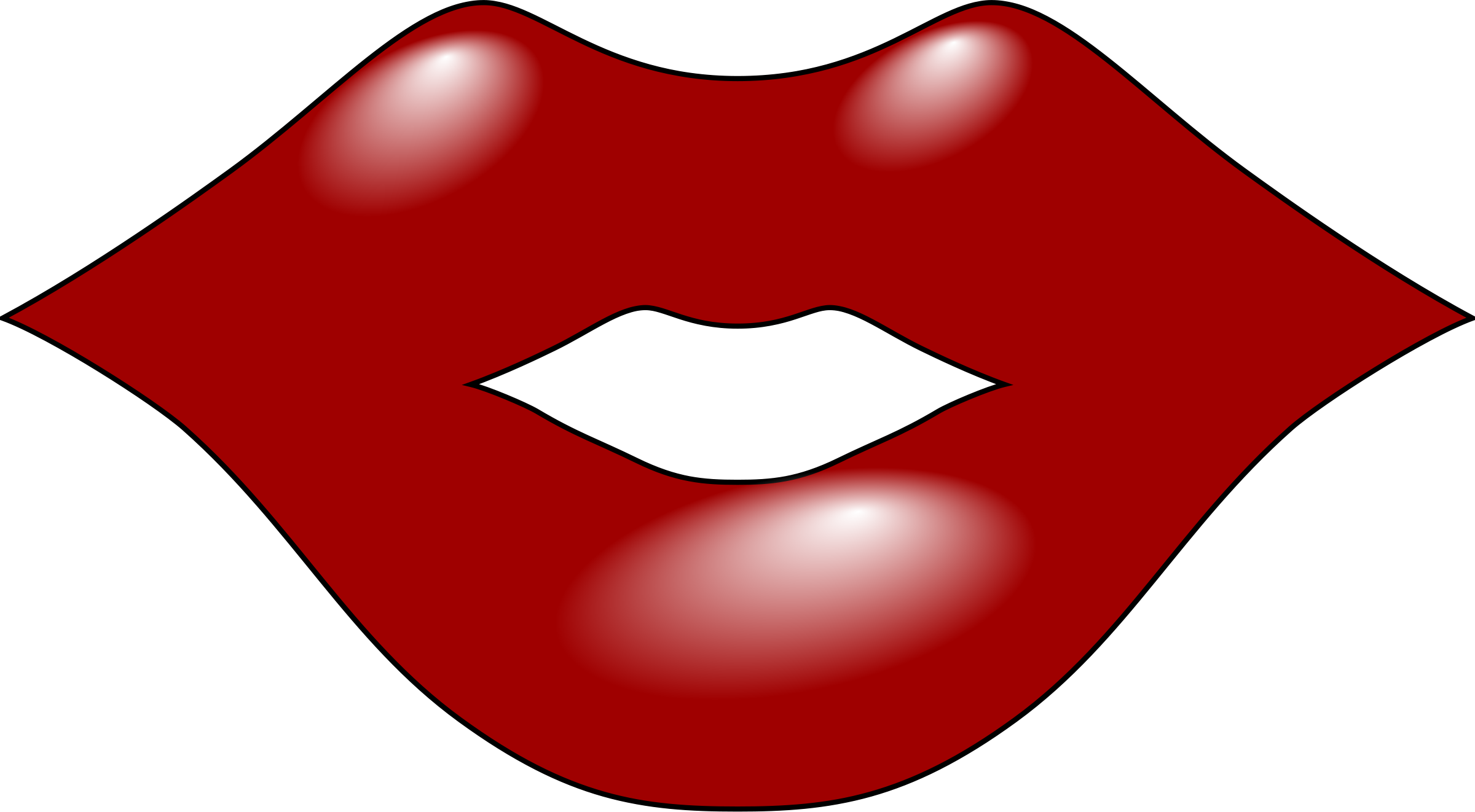Red feminine lips