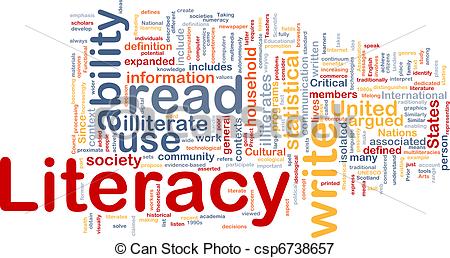 Literacy background concept - Background concept wordcloud.
