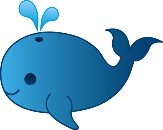 Little Blue Whale Clip Art -  - Clip Art Whale