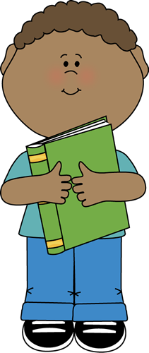 Little Boy Hugging A Book Cli - Little Boy Clip Art