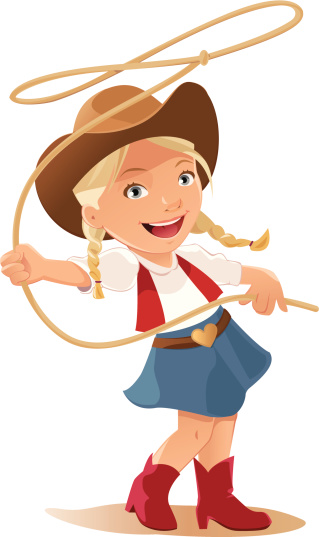 Little Cowgirl Cartoon Clipart Free Clip Art Images