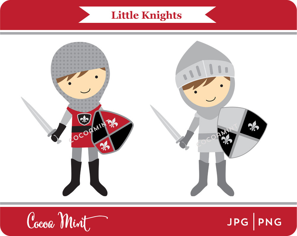 Little Knights Clip Art - Clipart Knight