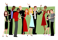 Little Of Everything Has Its  - Holiday Party Clip Art