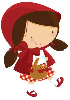 Little red riding hood cute . - Red Riding Hood Clipart