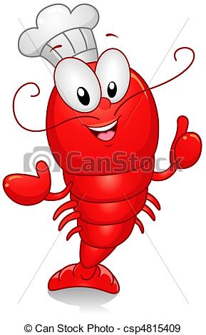 ... Lobster Chef - Illustration of a Lobster Character Dressed.