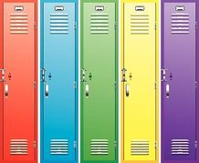 ... Empty school lockers - Em