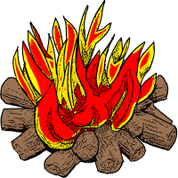 log fire clipart