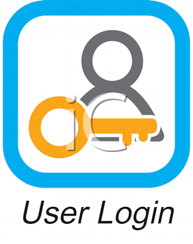 Royalty Free Clipart Image of a User Login Button