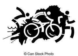 logos of sports Clipartby raphtong16/10,109; Triathlon grunge motive - Three icons symbolizing triathlon.
